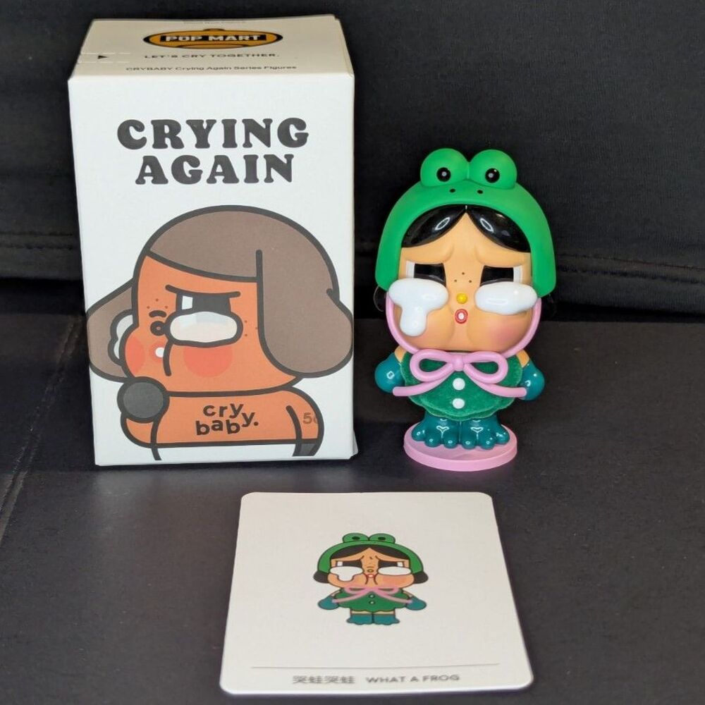 Pop Mart Crybaby-Crying Again Figure-What A Frog
